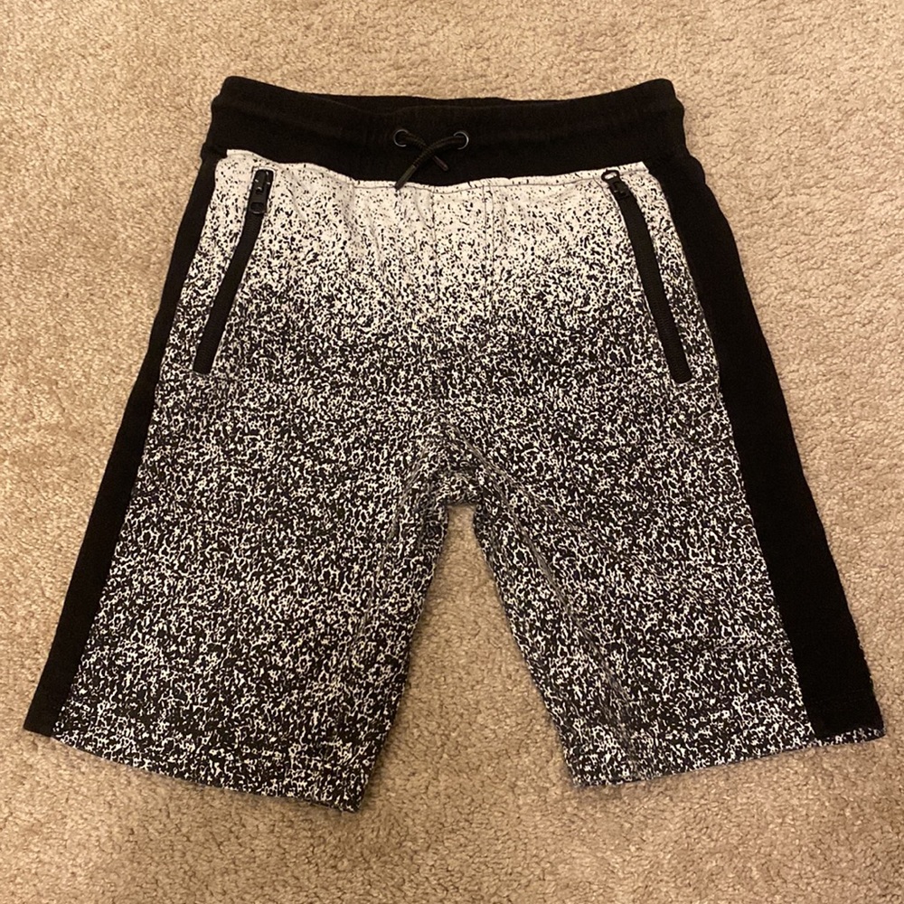 Black and white shorts